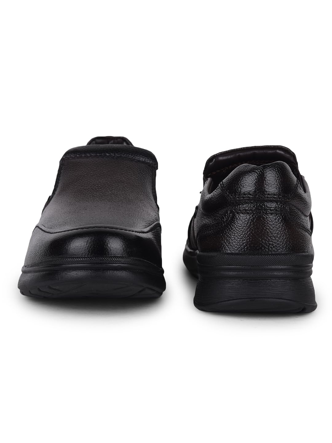 Liberty Fortune DEOX-1E Men’s Non Lacing Formal Moccasin Shoes - Black, Brown - Synthetic Leather Slip-on with Cushioned Footbed - Stylish Office Footwear - Comfortable and Lightweight - Image 4