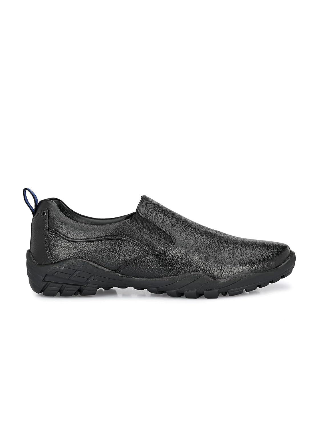 HITZ Men's Black Leather Slip-On Formal Shoes - Image 2