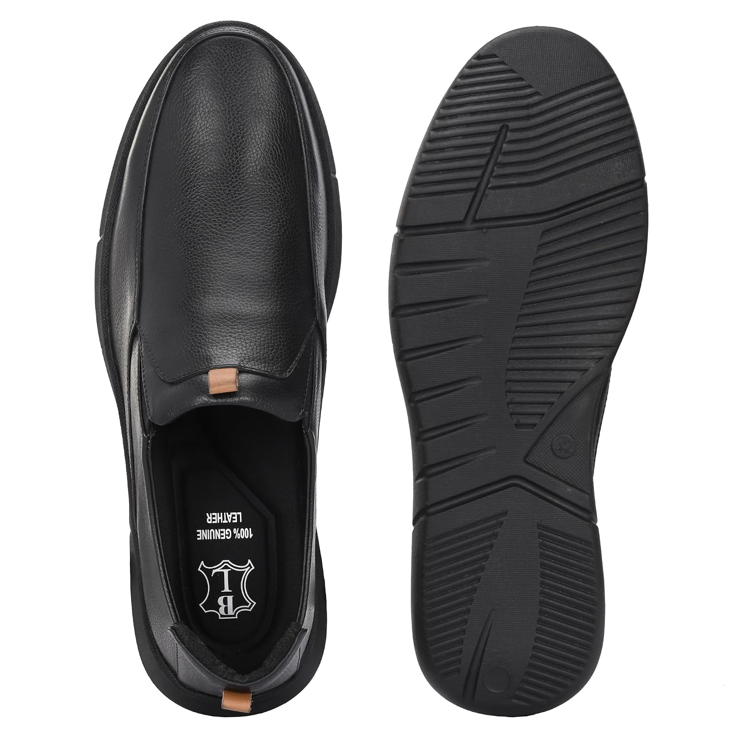 Blue Leather By Centrino Genuine Leather Men's Formal Slip on Loafers |Comfort Trendy Non Lace-Up Design |Flexible Mocassins |Leather with Anti-Skid Sole |Perfect for Office Wear & Formal Dress (3997) - Image 4