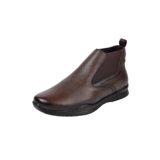 Mochi Men's Leather Slip On Ankle Boots