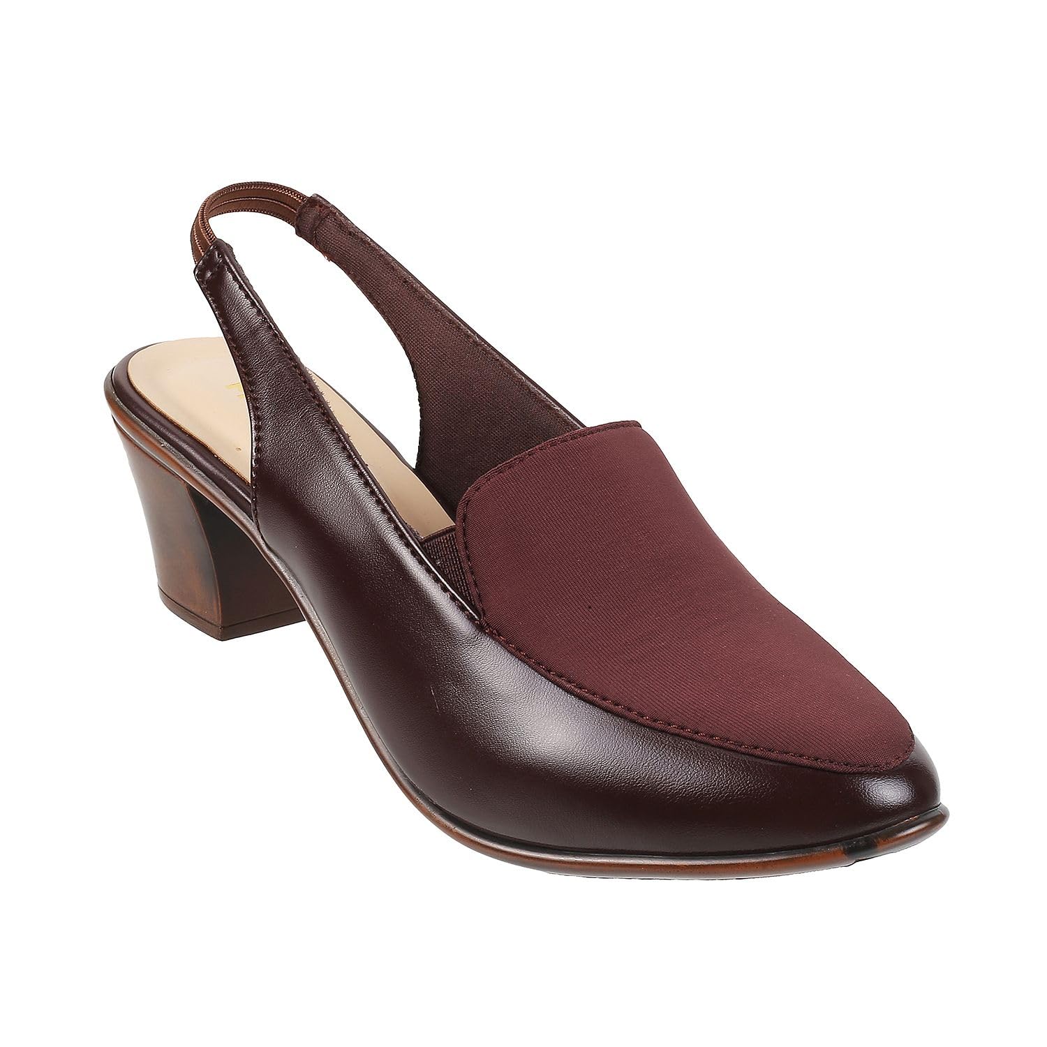Mochi Women Synthetic Leather Block Heel Shoes - Image 2