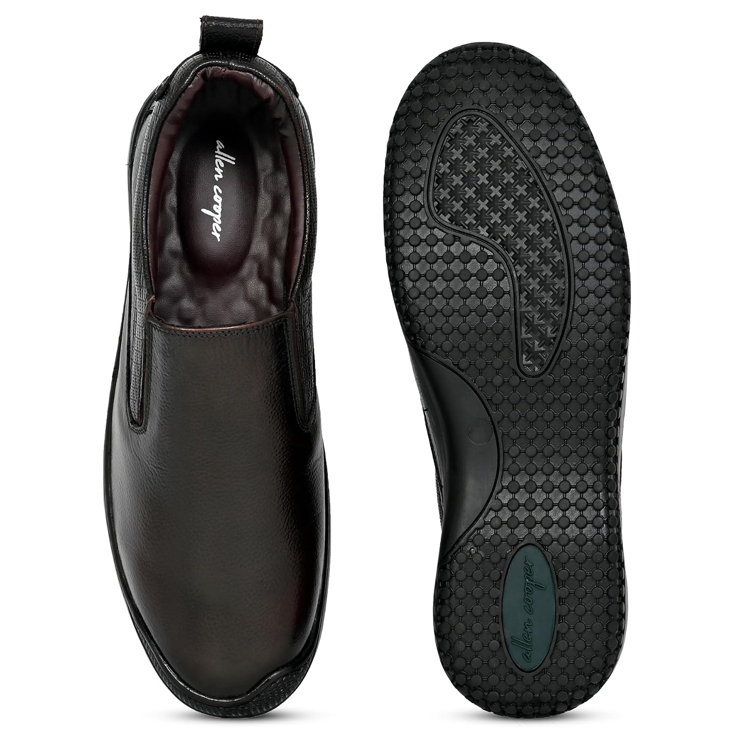Allen Cooper Shoes Genuine Original Leather Casual/Formal Lace-up Shoes (Color Options- Black/Brown, Sizes- 6,7,8,9,10) - Image 6