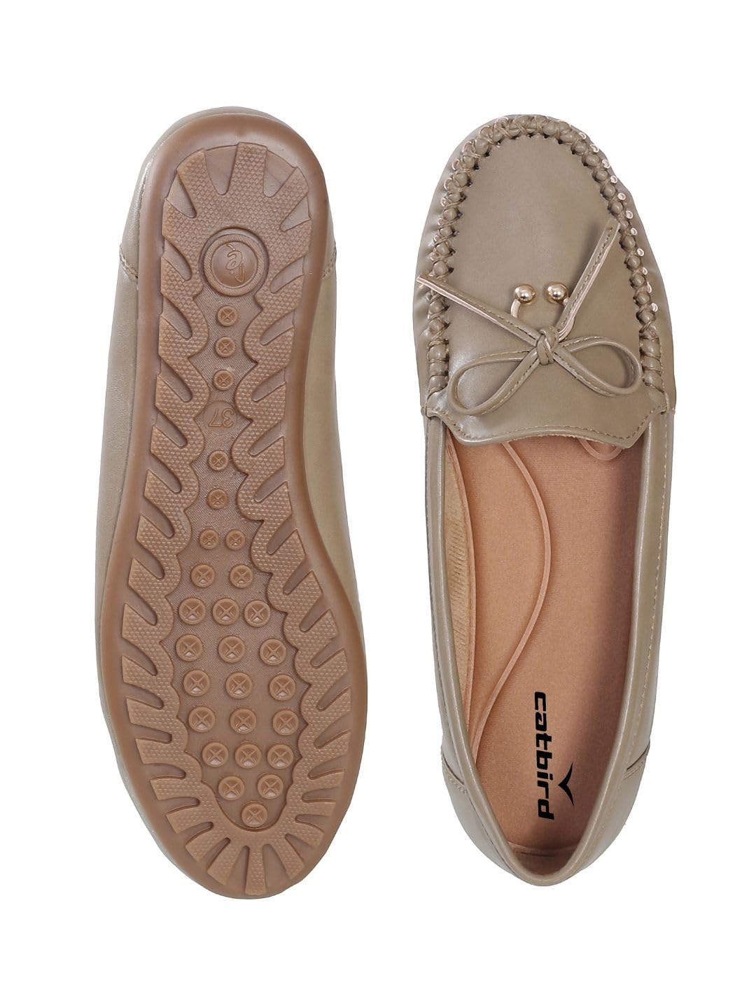 CatBird Women’s Loafers Slip-On Casual & Office Wear Shoes with Bow Detail, Soft Cushioned Insole, Lightweight Anti-Slip Sole for Daily Use & Travel - Image 3