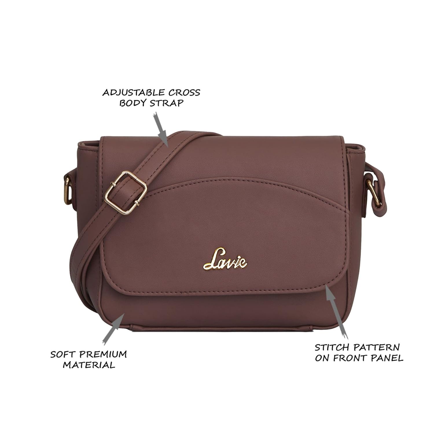 Lavie Woman's Broxa Flap Crossbody Sling Bag | Ladies Purse Handbag | Gift for Women - Image 3