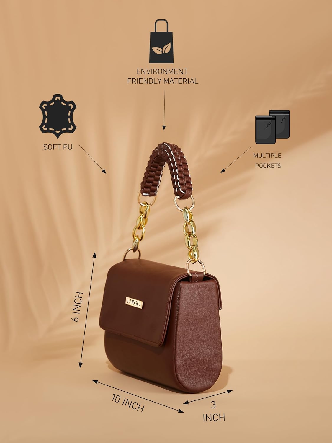 Fargo PU Women's Sling Bag Shoulder Bag For Women - Image 4