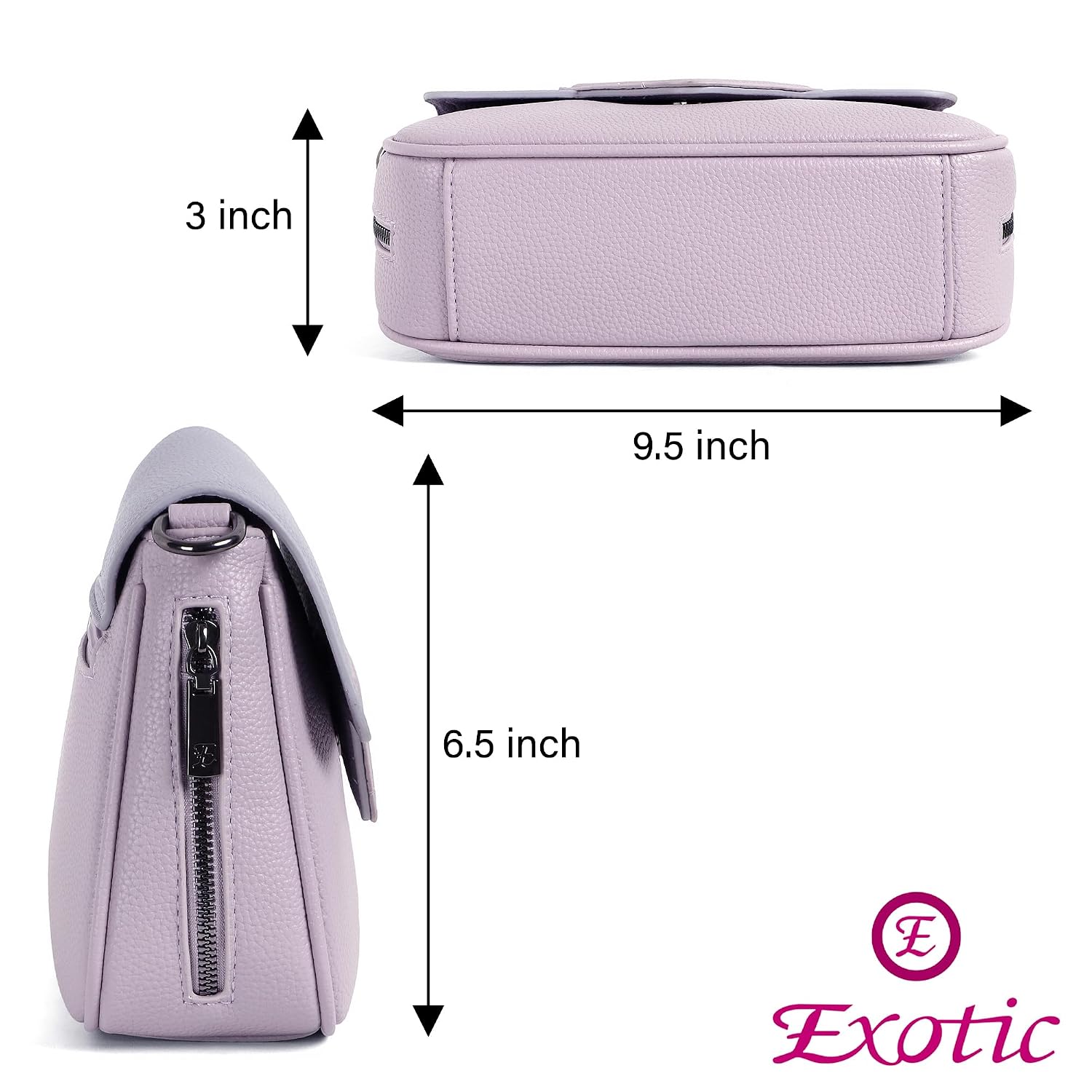 EXOTIC Premium® Unique Shape Texture Design Flap Sling Bag - Image 7