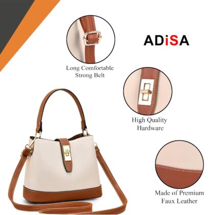 ADISA Women's Girls Bucket Cross Body Bag with Sling (SL5139)