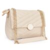 ADISA Women's Quilted Crossbody Sling Bag - Stylish Cross Body Handbag for Girls & Women with Full Gold Chain (SL5136)