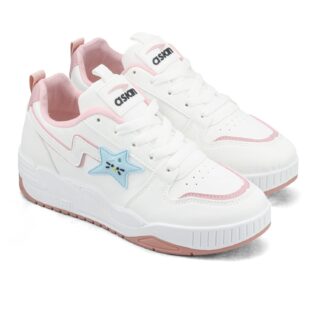 ASIAN Jennifer-04 Women’s Chunky Casual Sneakers | Lightweight Stylish Shoes with Memory Foam Tech, Durable Grip Outsole & Trendy Star Design | Perfect, Outings & Travel