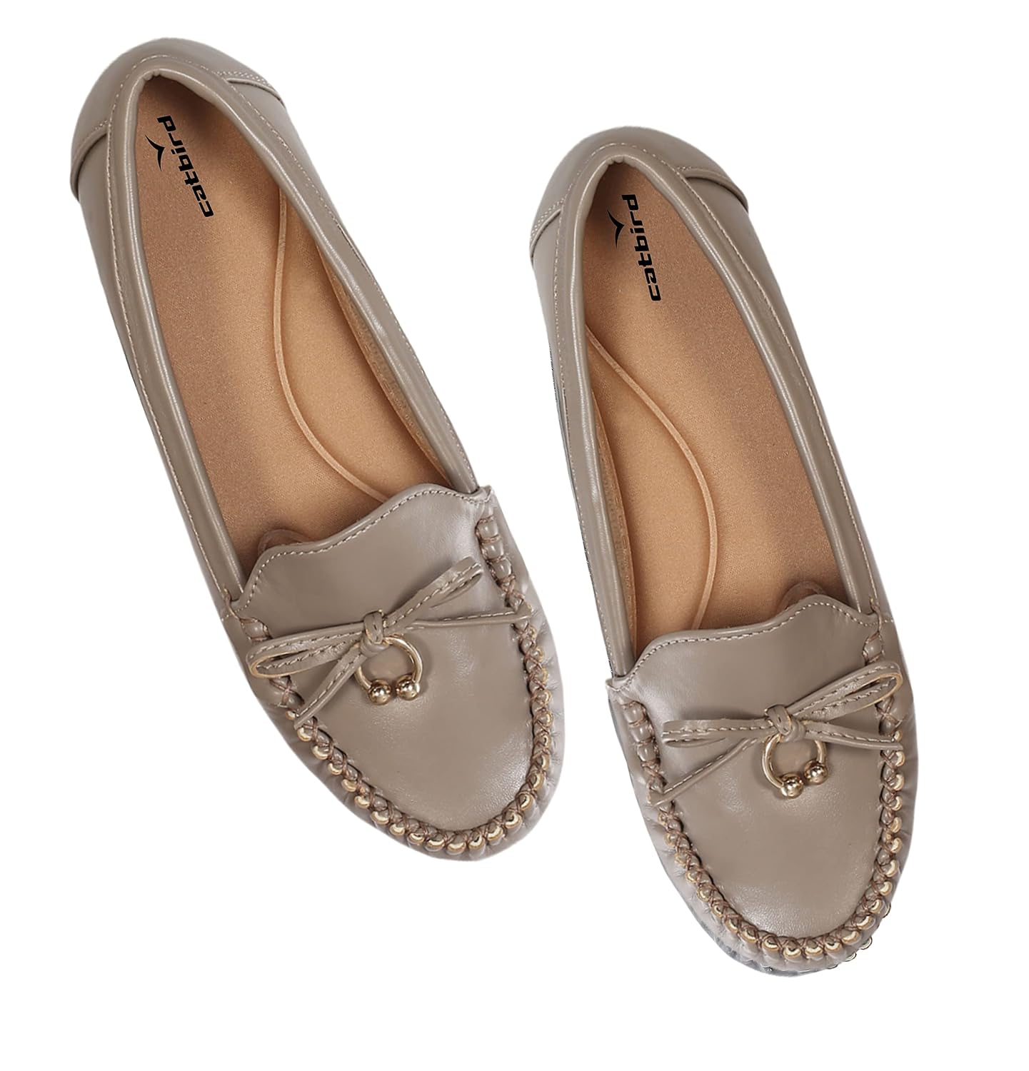 CatBird Women’s Loafers Slip-On Casual & Office Wear Shoes with Bow Detail, Soft Cushioned Insole, Lightweight Anti-Slip Sole for Daily Use & Travel - Image 2