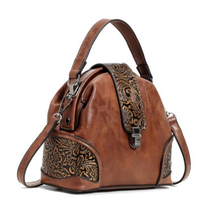 EXOTIC Premium® The Unique Embossed Round Floral Flap Shoulder/Sling Bag For Women
