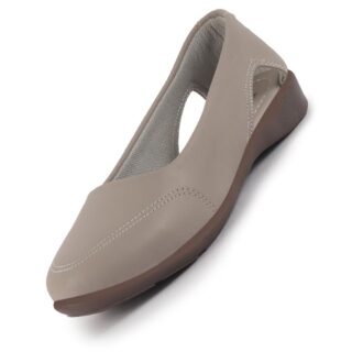 FAUSTO Women Stylish Backless Casual Ballets | Low Heel Cut-Out Slip-On Ballerinas | Comfortable Walking Flats Sandals | Memory Cusion Insole