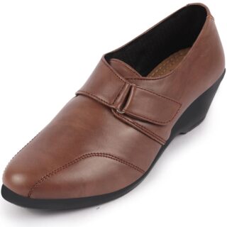 FAUSTO Women's Outdoor Fashion Hook and Loop Platform Heel Wedges