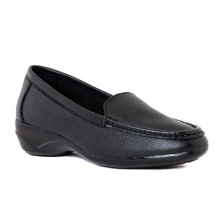 Khadim's Leather Wedge Heel Loafers Casual Shoe for Women