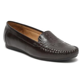 TEAKWOOD LEATHERS Women Textured Leather Loafers