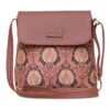 ZOUK Flap Sling Bag | Crossbody Bags for Women | Women's Handbags | Stylish | Vegan Leather Evening Bag | Travel & Office Use | Purse and Wallet | Jodhpur Damask Print