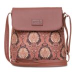 ZOUK Flap Sling Bag | Crossbody Bags for Women | Women's Handbags | Stylish | Vegan Leather Evening Bag | Travel & Office Use | Purse and Wallet | Jodhpur Damask Print