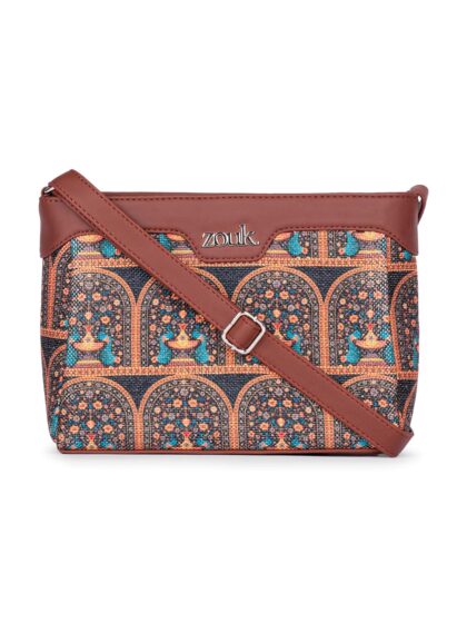 ZOUK Harmony Sling Bag | Crossbody Bags for Women | Women's Handbags | Stylish | Vegan Leather Evening Bag | Travel & Office Use | Purse and Wallet