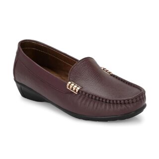 egoss Lady Boss X Premium Genuine Leather Loafer Casual Shoes for Women-LD-228
