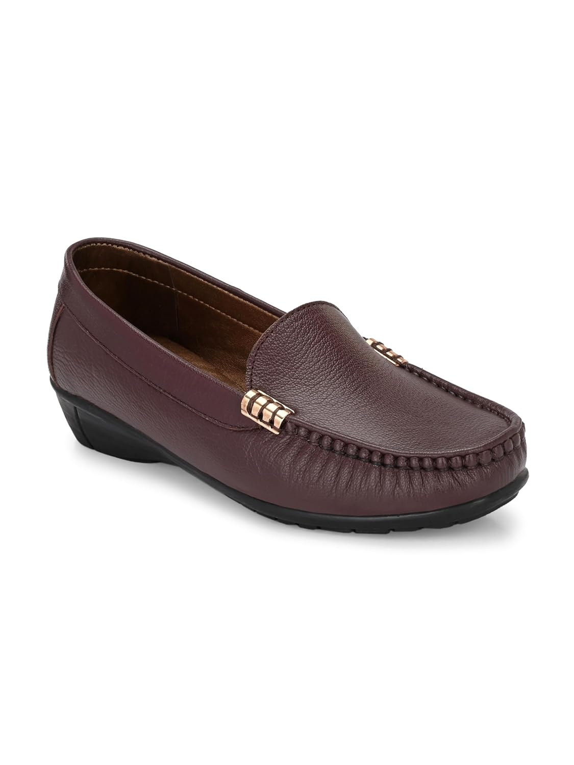 egoss Lady Boss X Premium Genuine Leather Loafer Casual Shoes for Women-LD-228