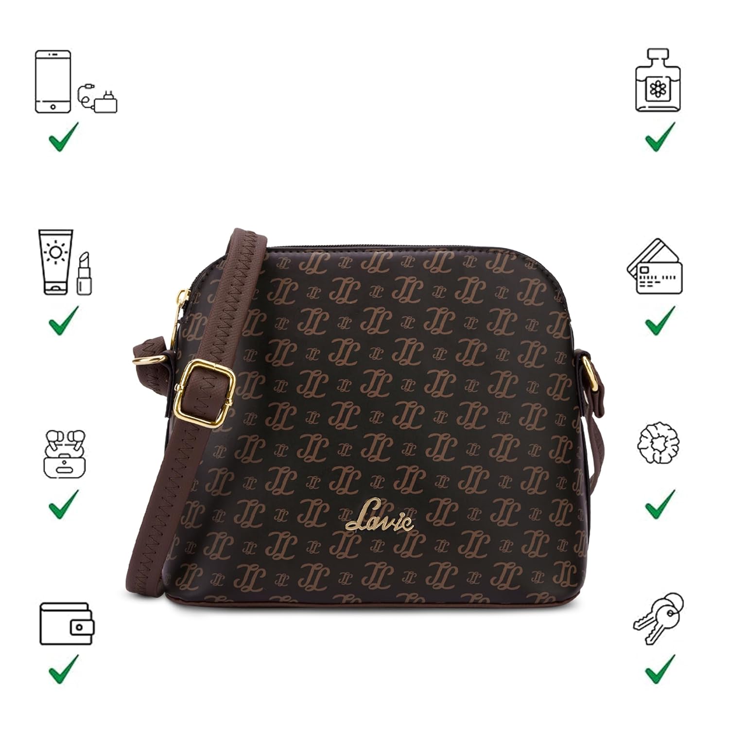Lavie Women's Marma Crossbody Sling Bag | Ladies Purse Handbag | Gift for Women - Image 5