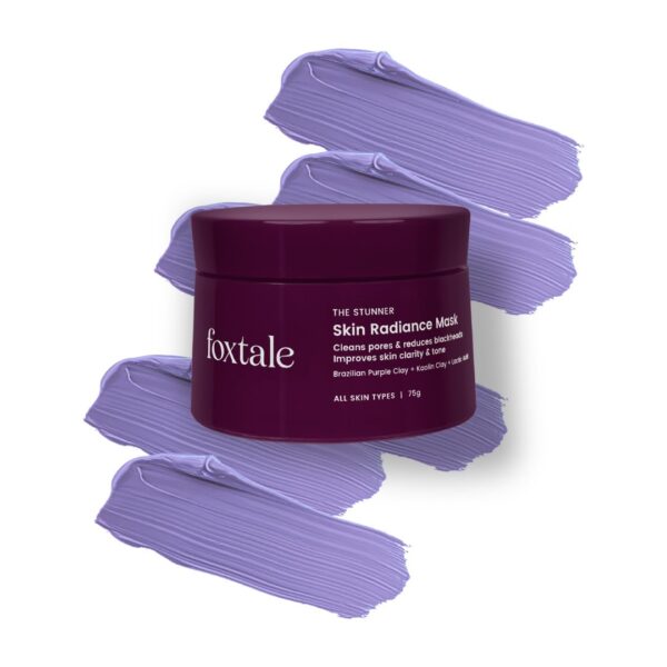 Foxtale De-Tan Face Mask for Glowing Skin| Clay Mask with Lactic Acid for Tan Removal, Reduction in Blackheads, Instant Brightening| New-Age Ubtan Face Pack for All Skin Types | Men & Women- 75g
