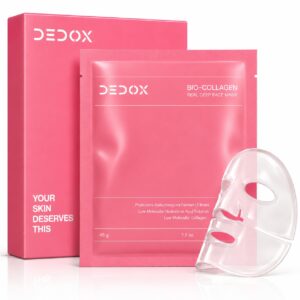 Bio-Collagen Glass Skin Overnight Mask, Hydrating Korean Hydrogel Face Mask Sheet, Pore Minimizing, Elasticity, Plumping, Firming, Travel Essentials & Self Care Gifts for Women (1)