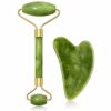 ANTIL'S Jade Roller and Gua Sha Stone Set – Face Massage Roller for Skin Tightening, Puffiness Reduction & Wrinkle Care | Improves Elasticity | Beauty Tool for Women & Men