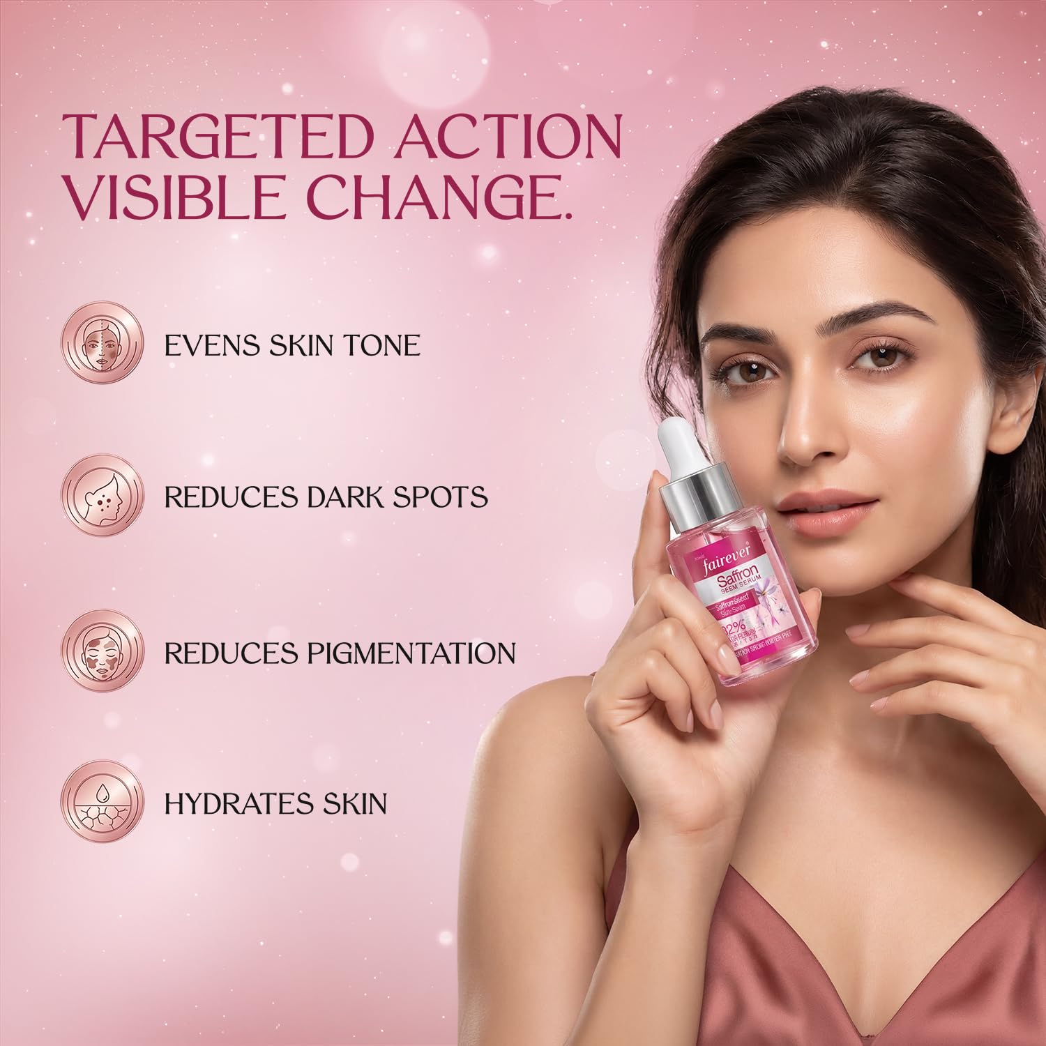 Fairever Saffron Face Serum | 12% Brightening Complex | Niacinamide, Alpha Arbutin & SaffronBurst | Reduces Dark Spots & Pigmentation | For All Skin Types | 30ml - Image 5
