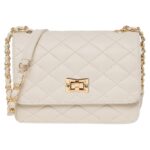 ADISA Women's Quilted Crossbody Sling Bag - Stylish Cross Body Handbag for Girls & Women with Gold Chain (SL5059)
