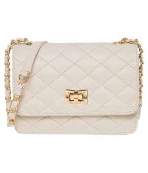 ADISA Women's Quilted Crossbody Sling Bag - Stylish Cross Body Handbag for Girls & Women with Gold Chain (SL5059)