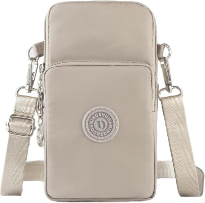 INOVERA (LABEL) Nylon Mobile Pouch for Womens & Girls - Stylish Phone Bag - Travel Crossbody Shoulder Sling Purse with Adjustable Strap