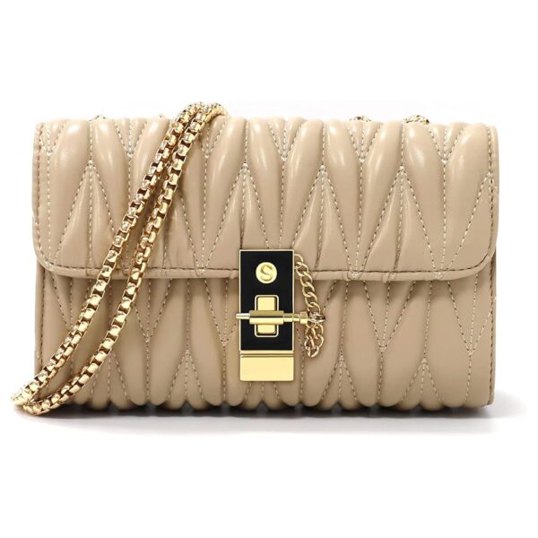 LIKE STYLE PU Women's Sling Bag With Quilted Detail
